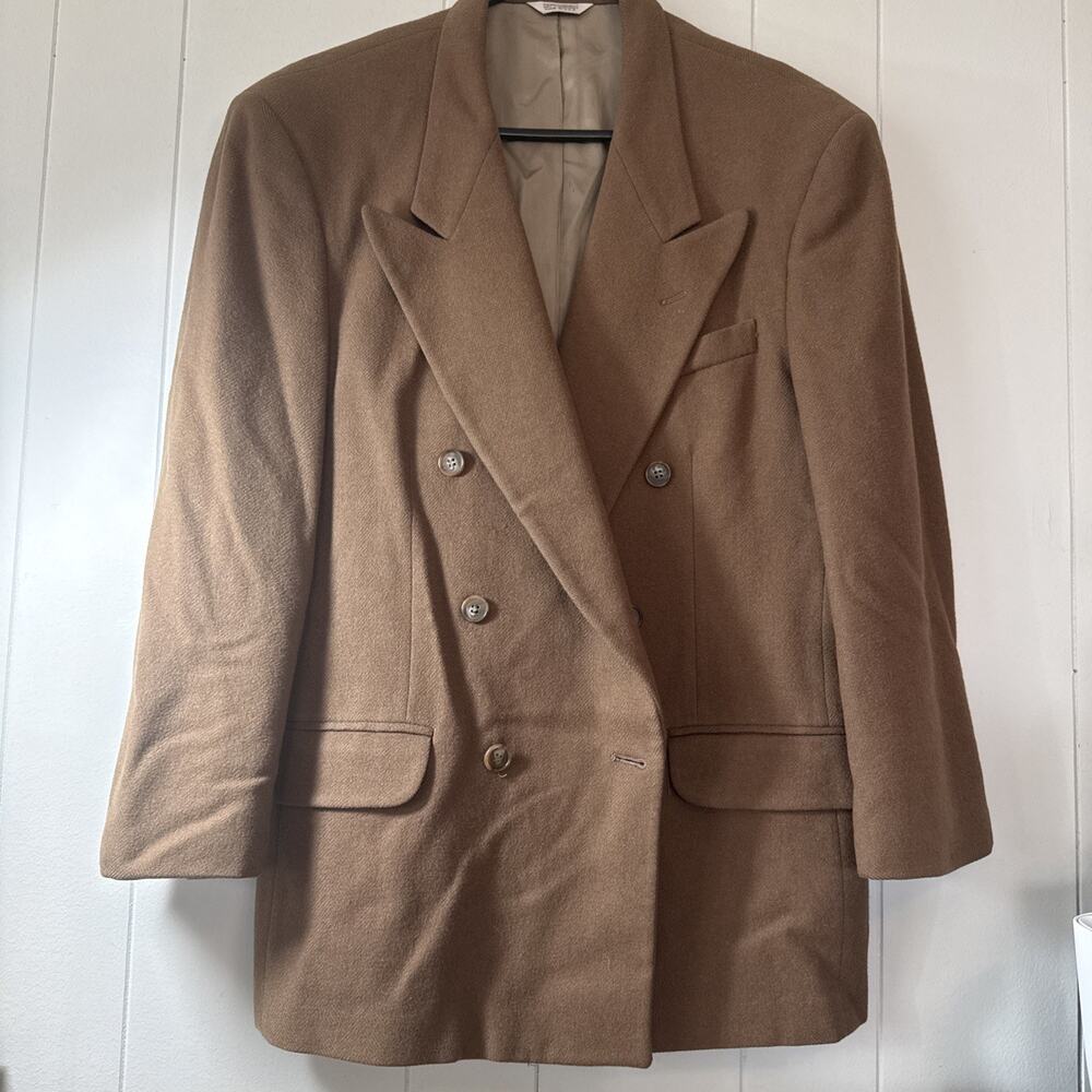 Context Blazer Men's 40S Brown/Tan Suit Jacket Sport Coat Vintage S30
